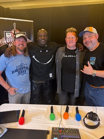 Brandon, Bryan Harris with Gary LeVox of Rascal Flatts and Akon